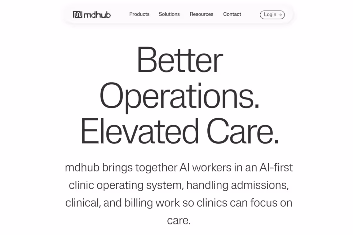 mdhub homepage screenshot