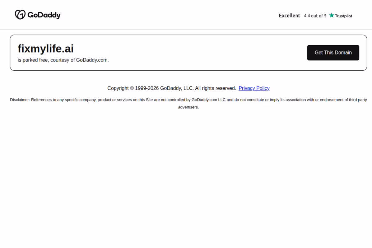 Fix My Life AI homepage screenshot