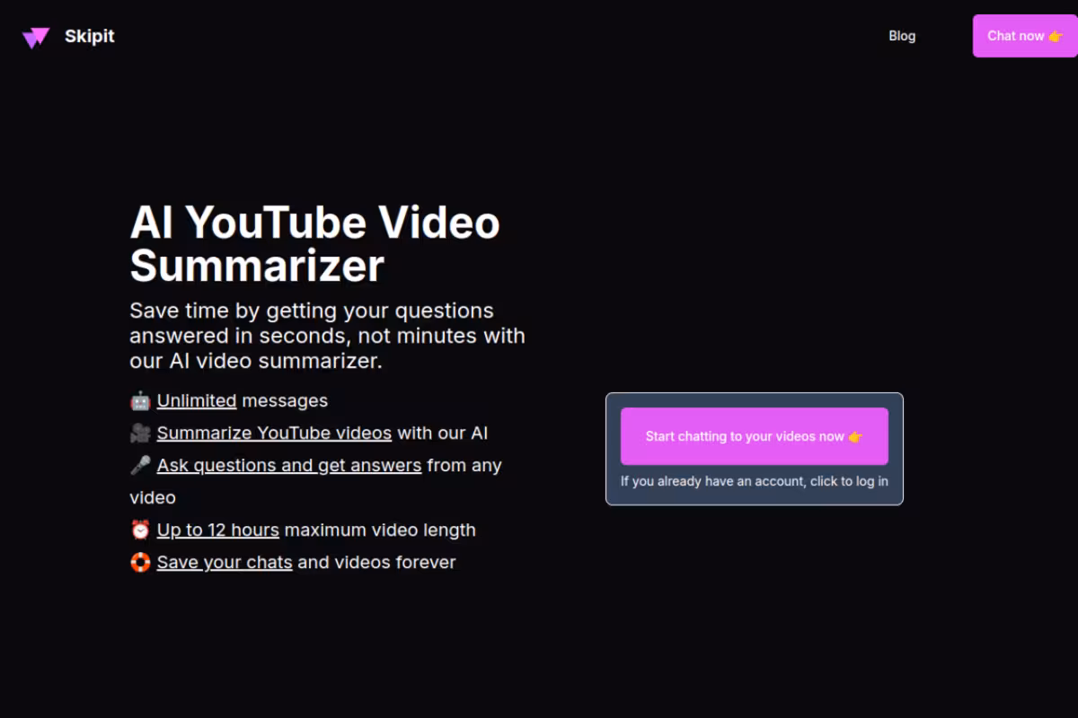 Skipit homepage screenshot