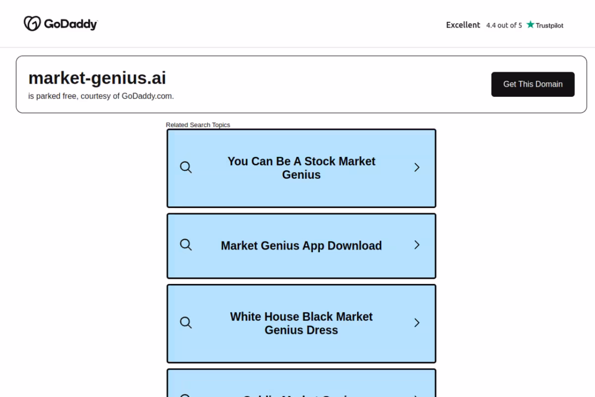 market-genius.ai homepage screenshot