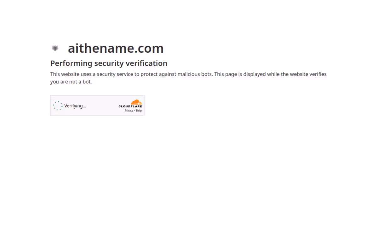 AI Name Generator homepage screenshot