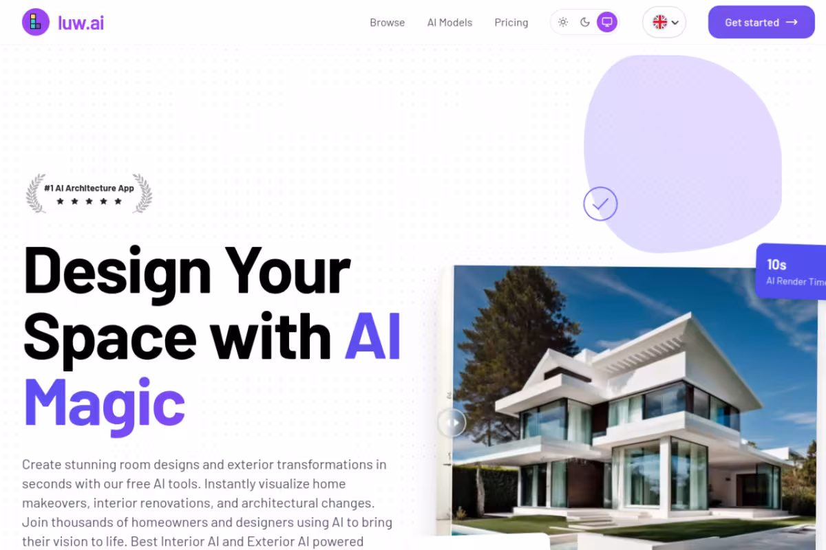 Luw.ai homepage screenshot