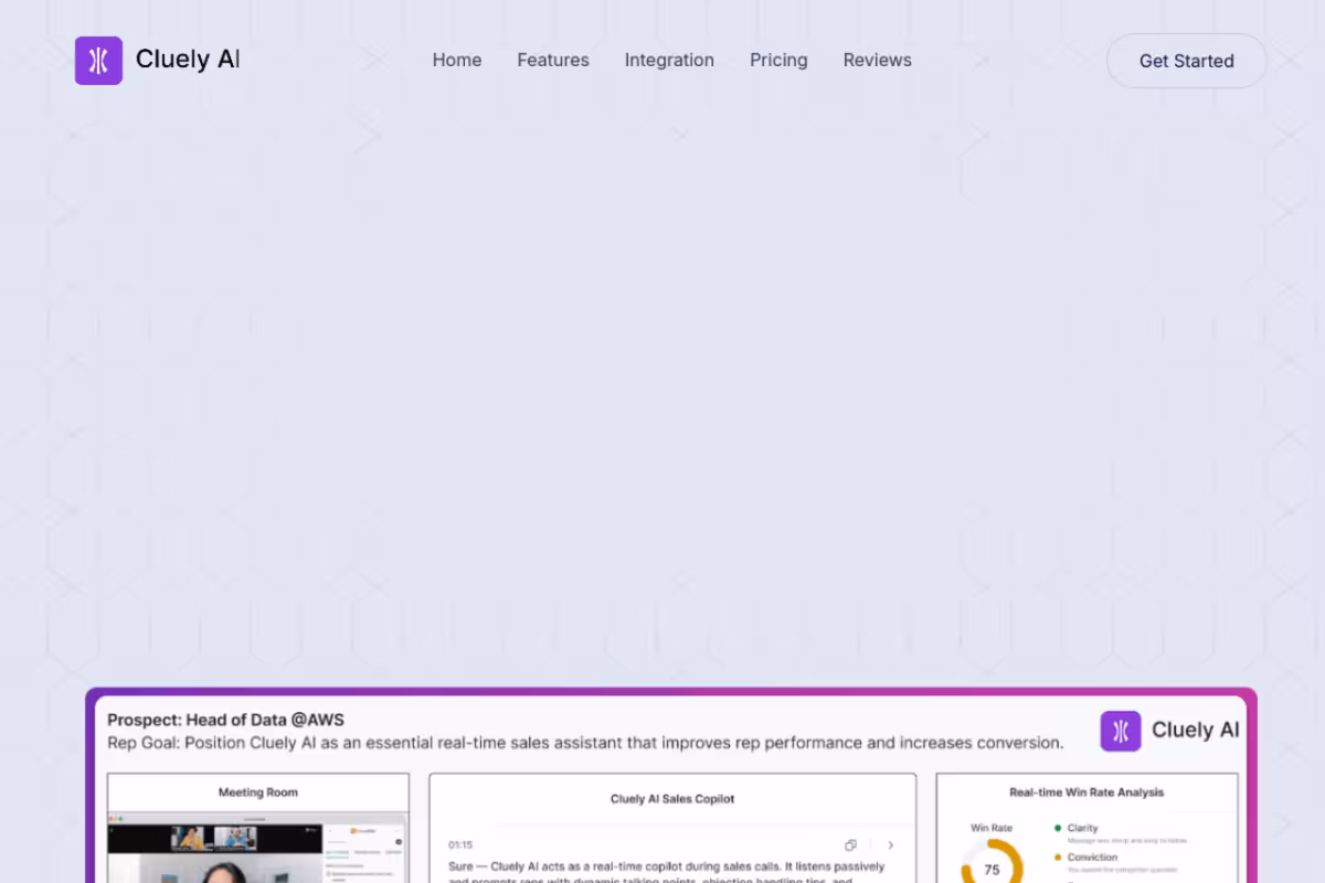 Cluely AI homepage screenshot