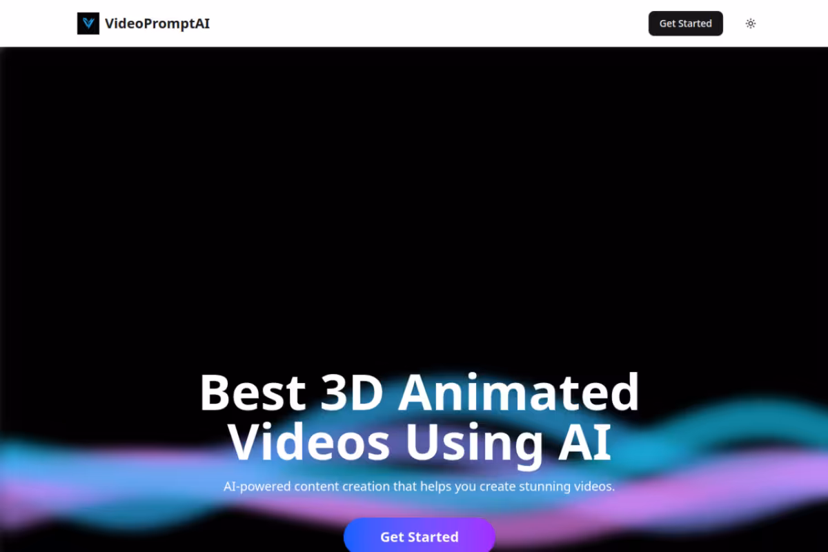 3D Animation Maker homepage screenshot