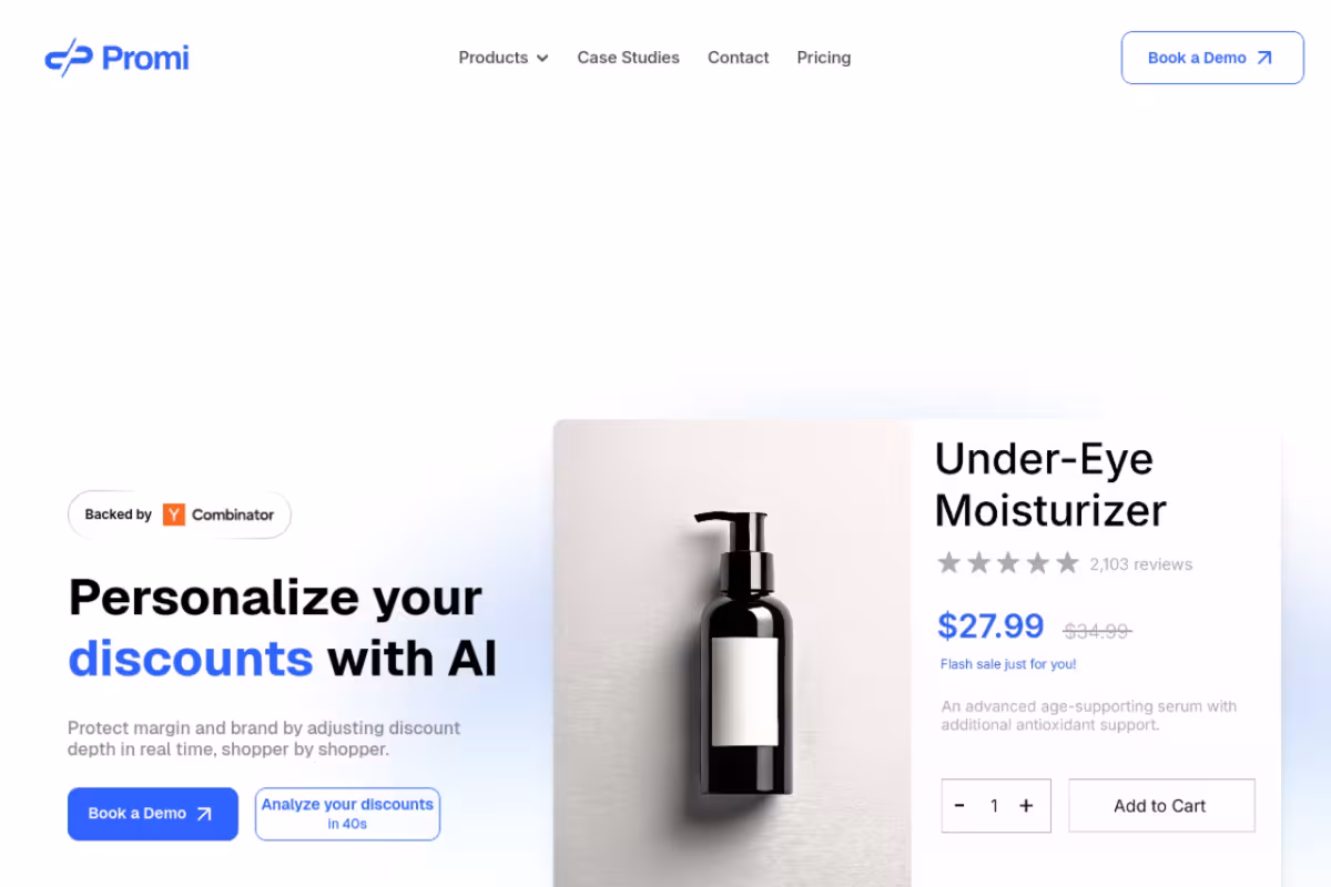 Promi homepage screenshot