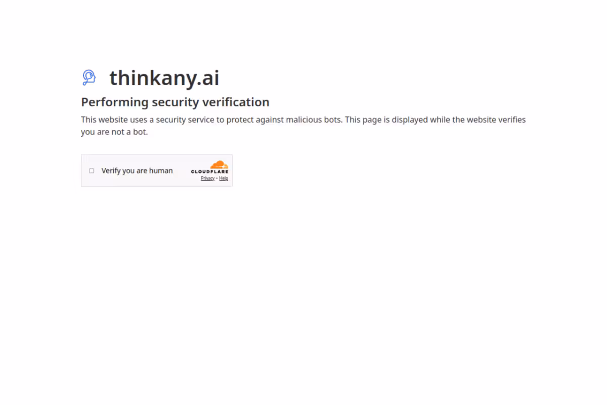 ThinkAny homepage screenshot