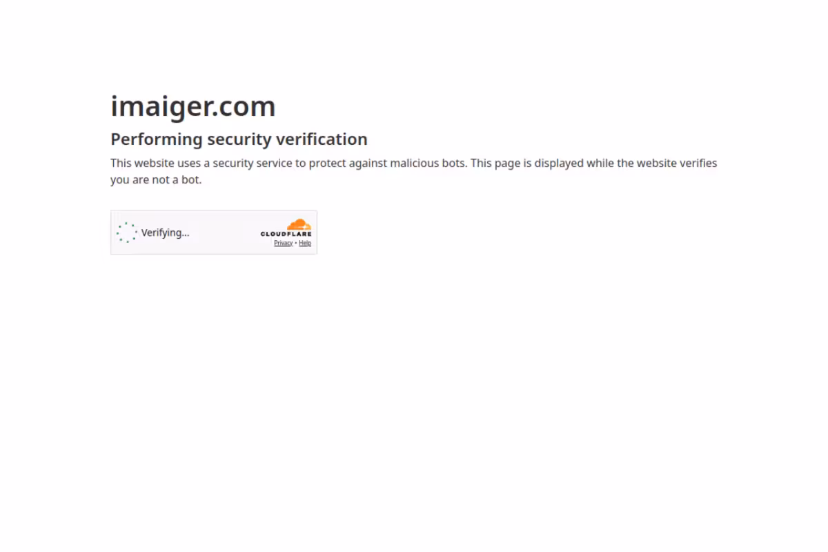 Imaiger homepage screenshot