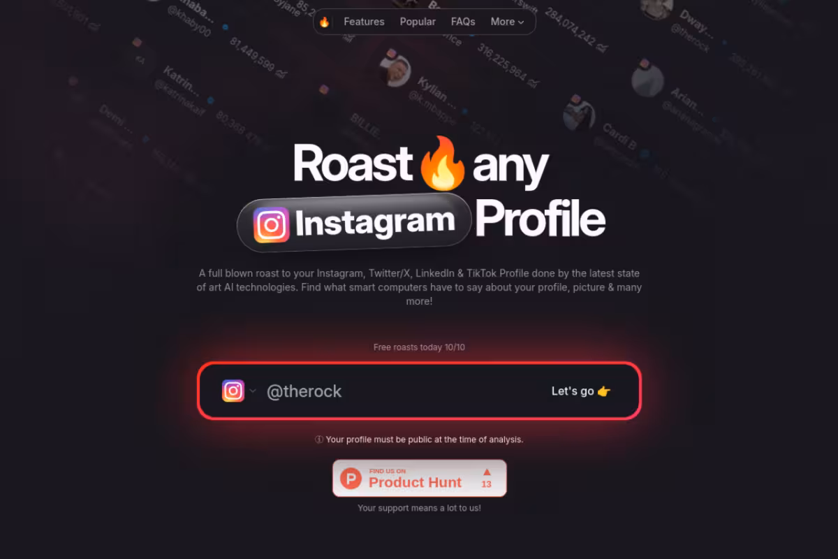 PleasRoast homepage screenshot
