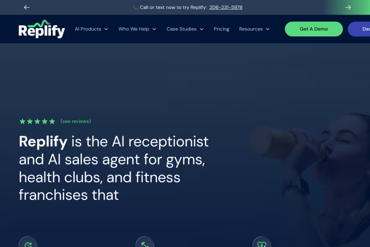 Replify homepage screenshot