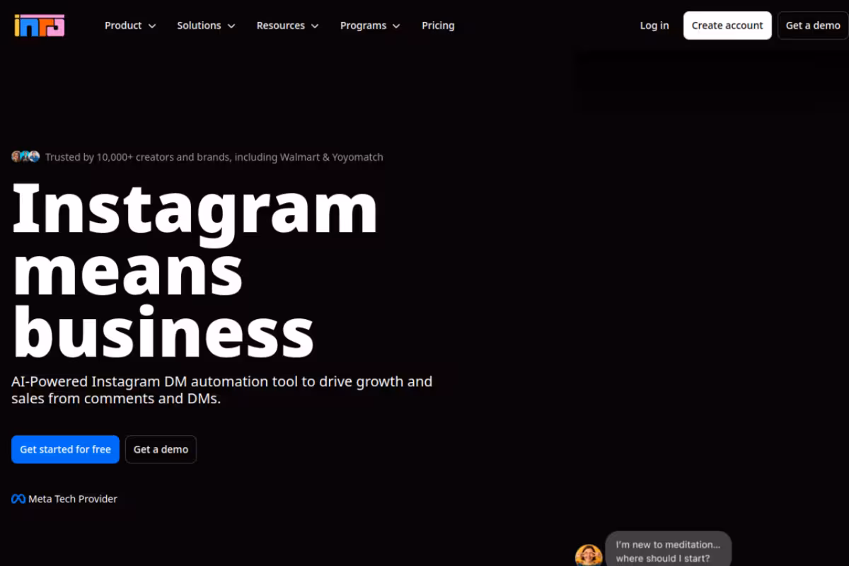 Inr Social homepage screenshot