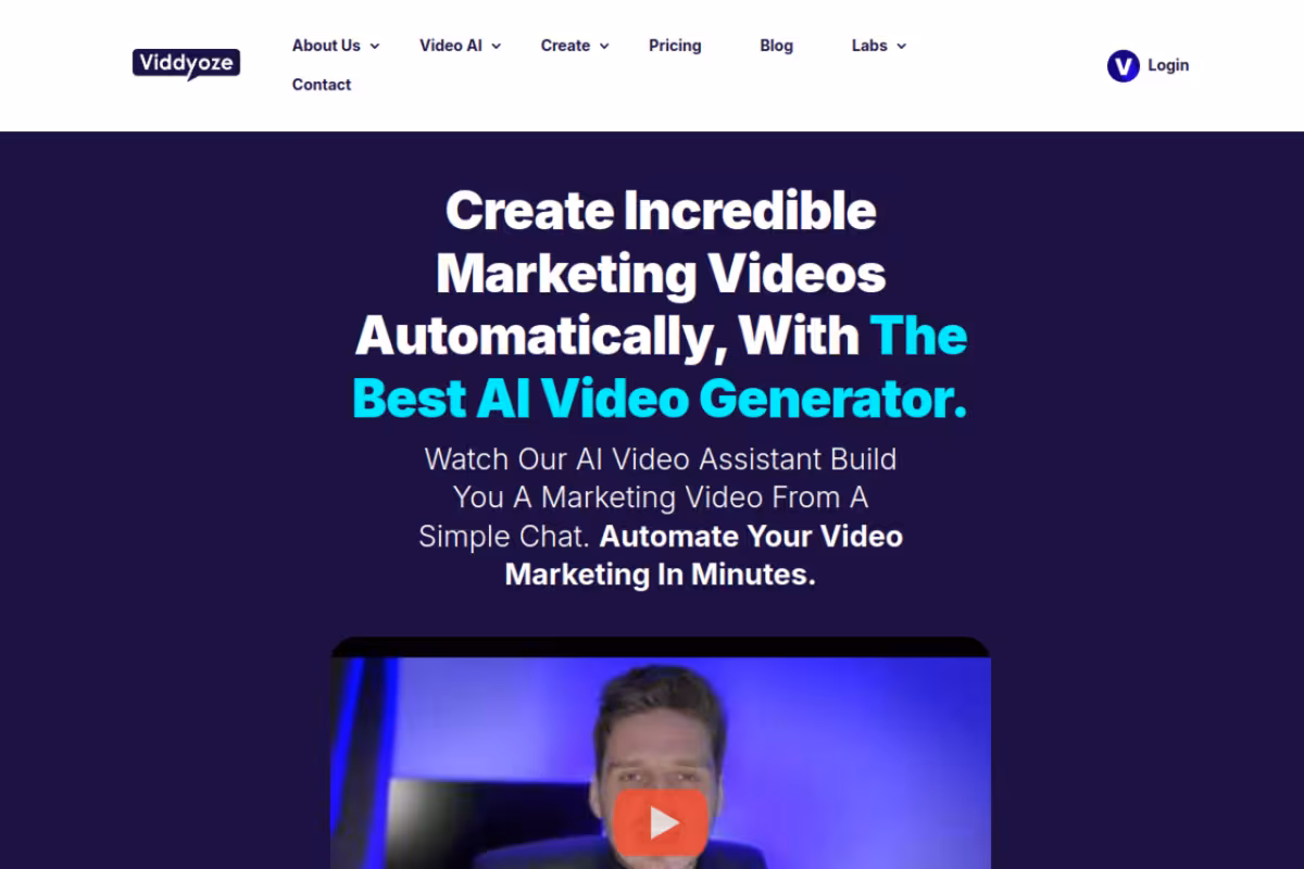 Viddyoze homepage screenshot