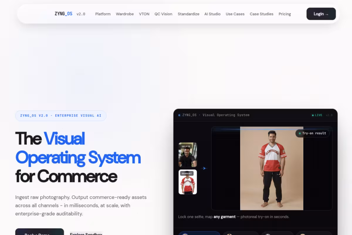 Zyng AI homepage screenshot