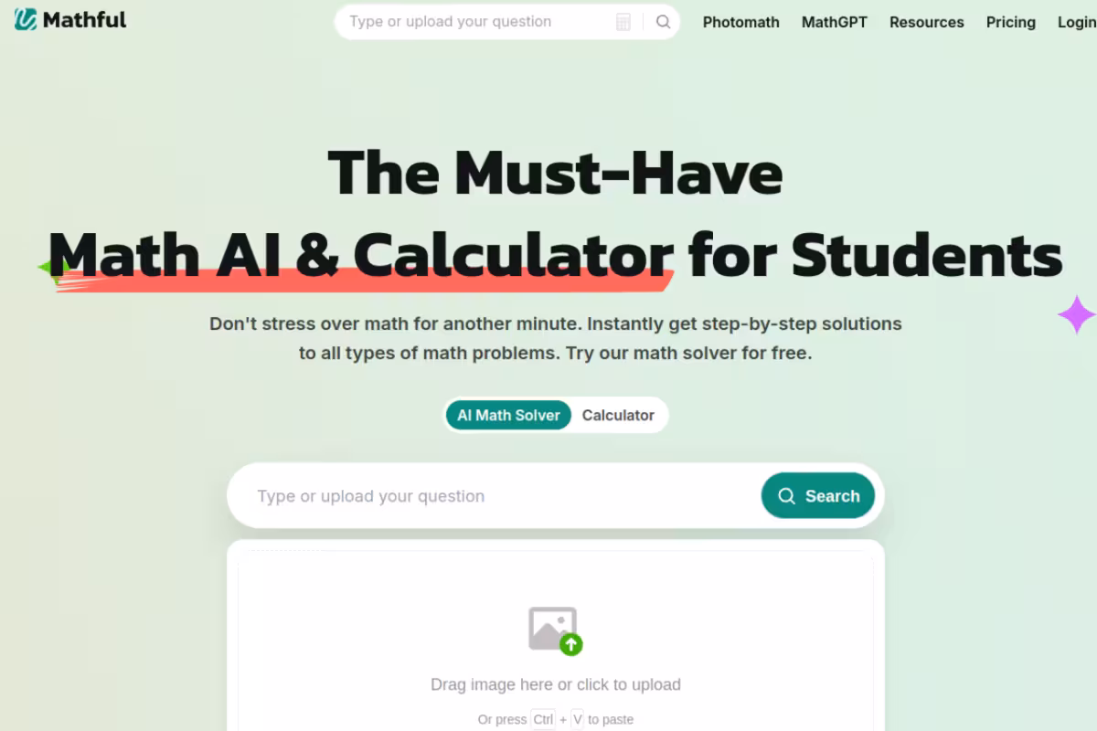 Mathful homepage screenshot