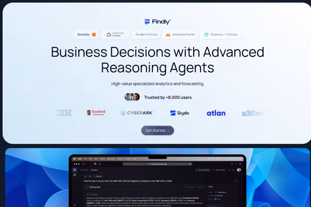 Findly homepage screenshot