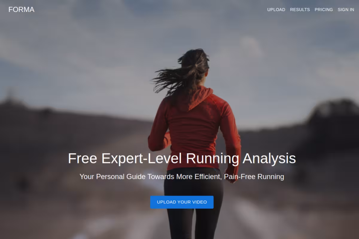 Forma Run homepage screenshot