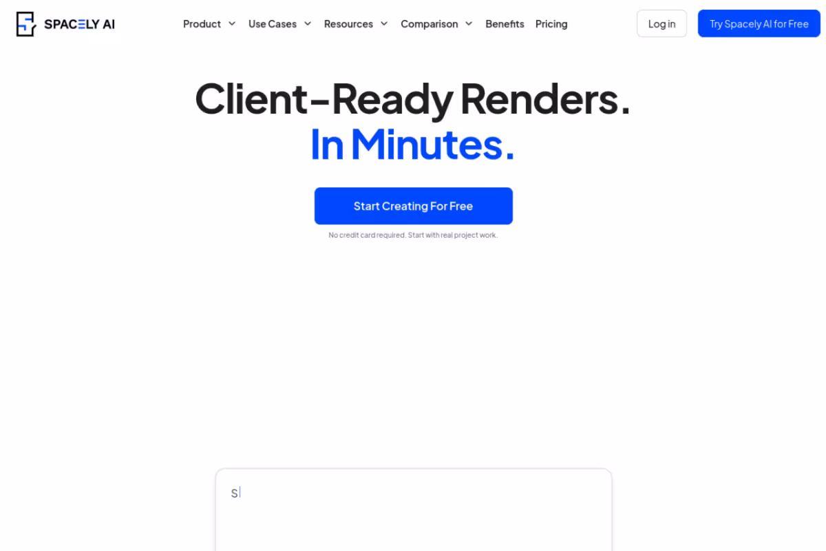 Spacely AI homepage screenshot