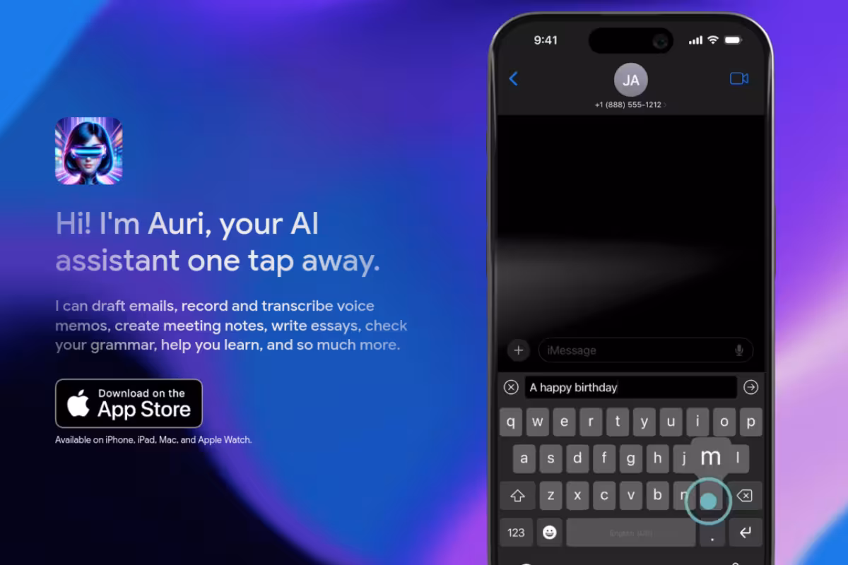Auri.AI homepage screenshot