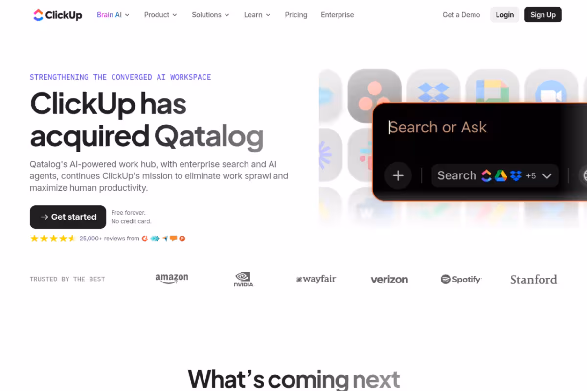Qatalog homepage screenshot