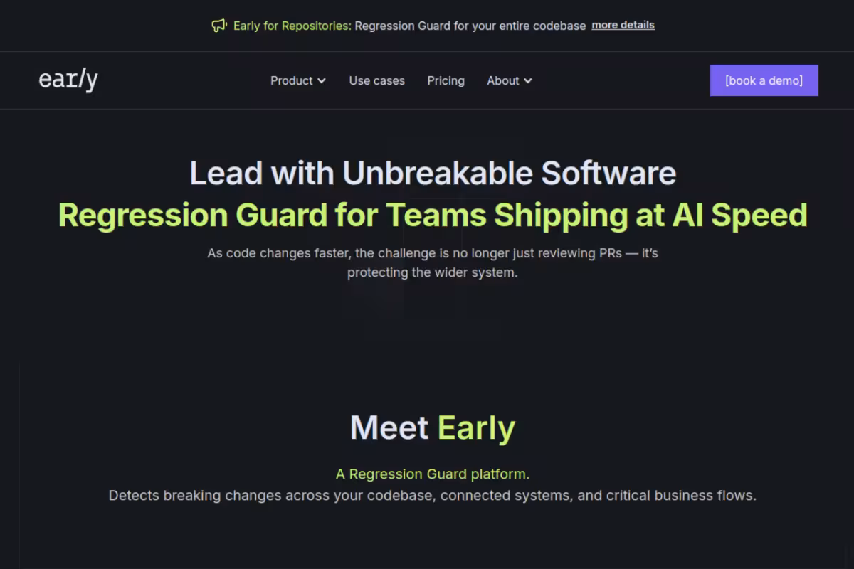 Early homepage screenshot