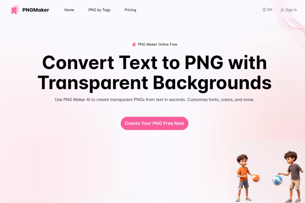 PNG Maker Online Free homepage screenshot