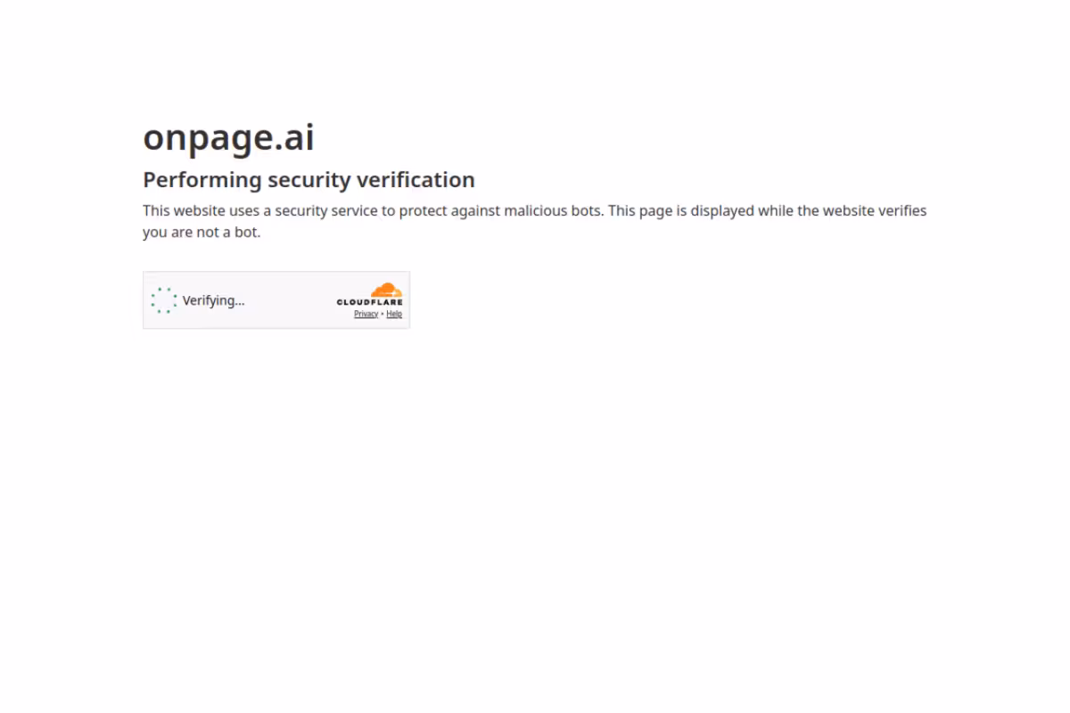 Onpage.ai homepage screenshot