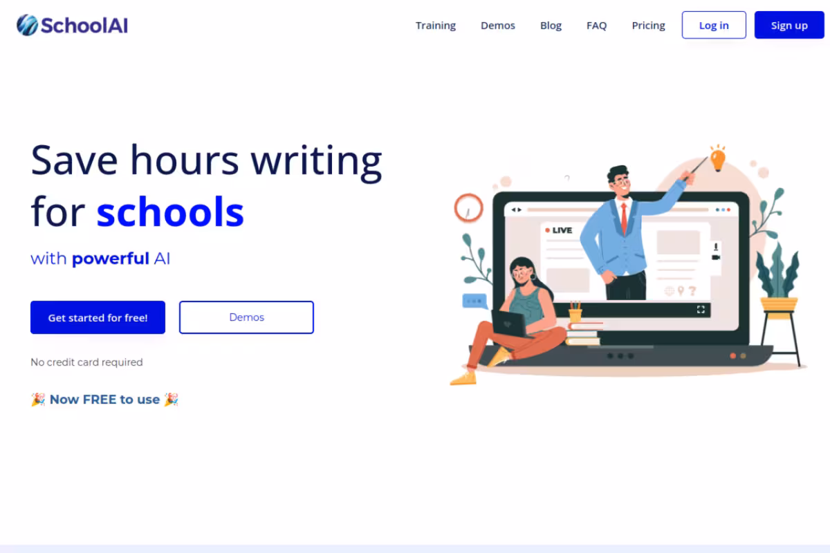Transform Your Teaching with SchoolAI homepage screenshot