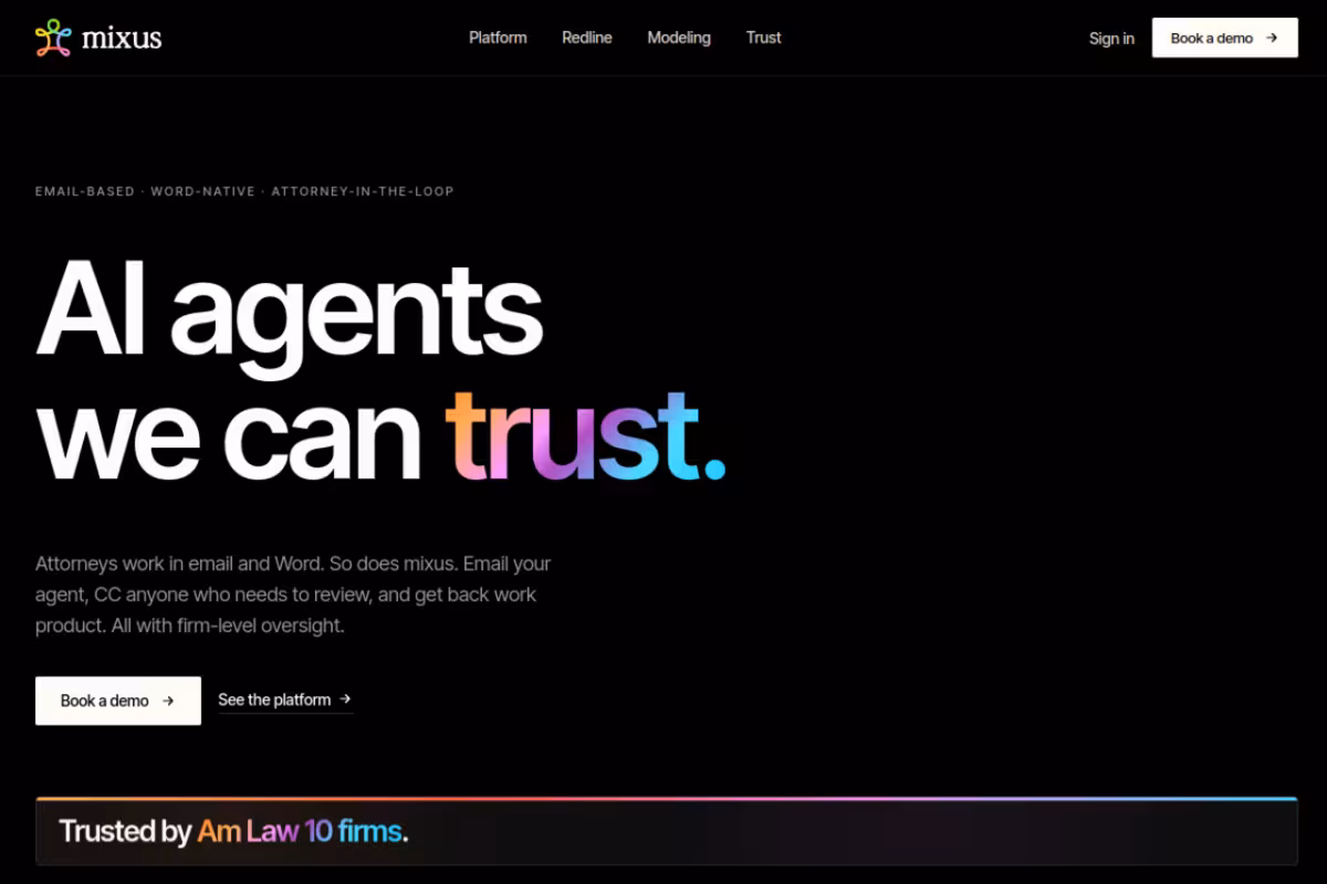 Mixus homepage screenshot