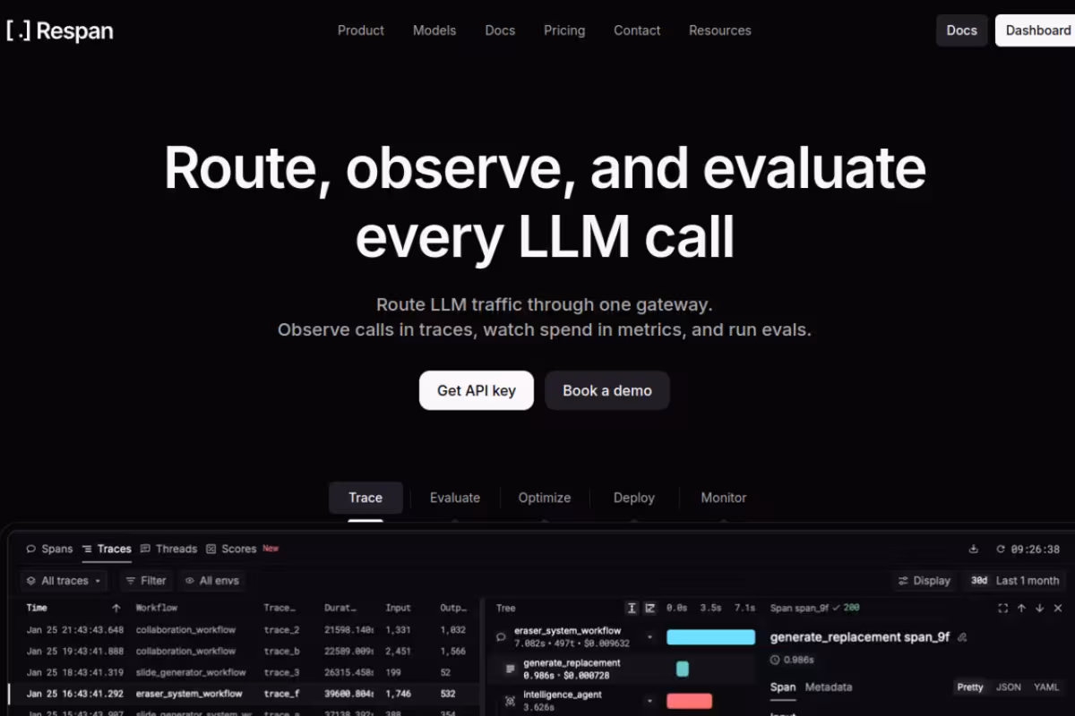 Keywords AI homepage screenshot