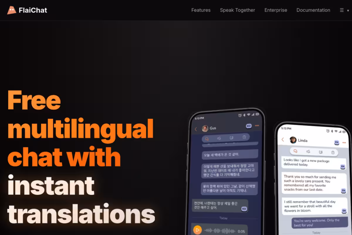 FlaiChat homepage screenshot