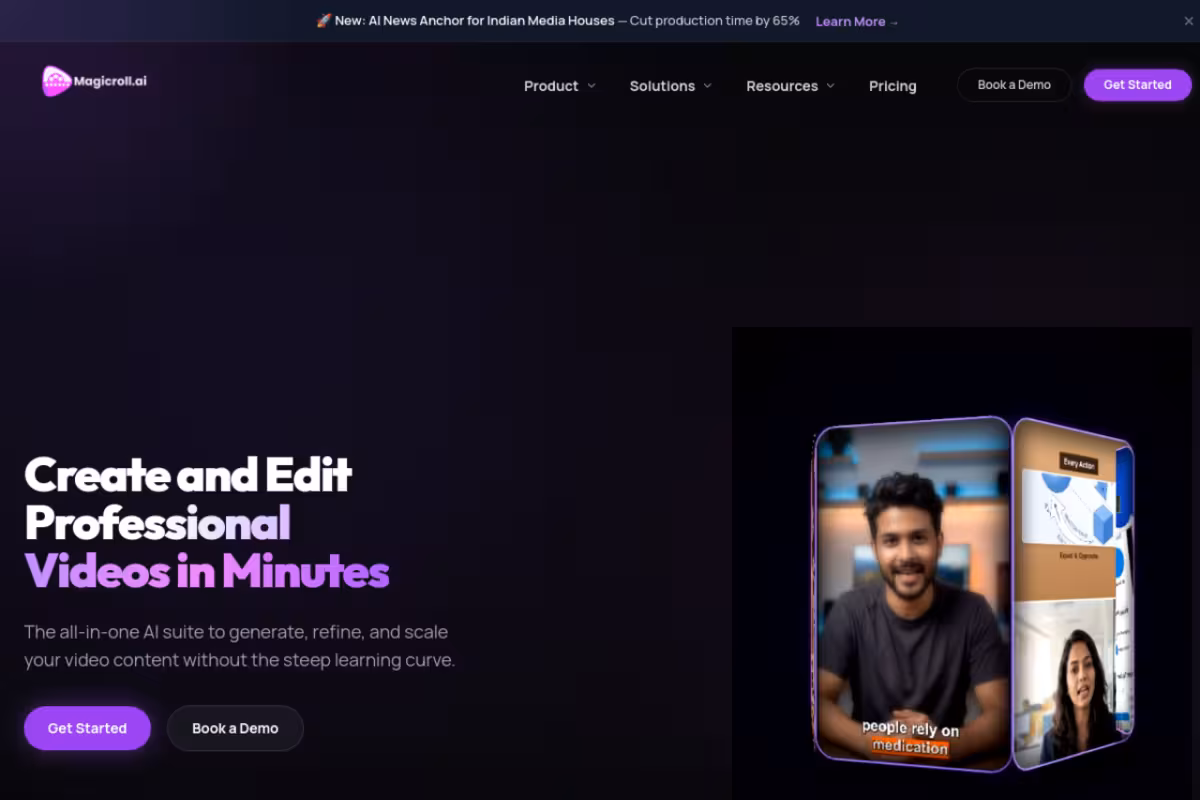 Magicroll AI homepage screenshot