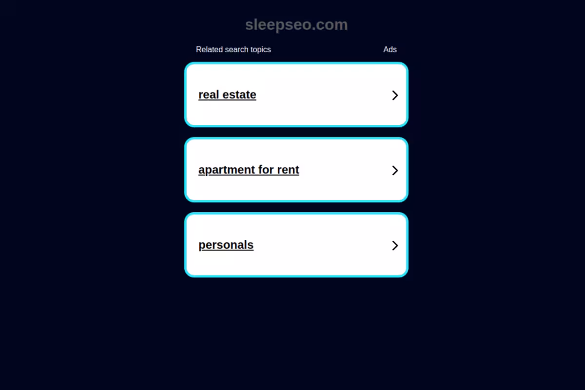 sleepseo.com homepage screenshot