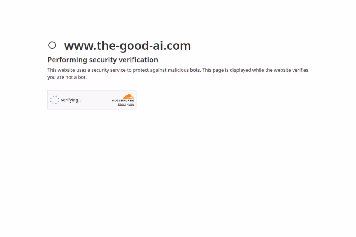 The-good-AI homepage screenshot