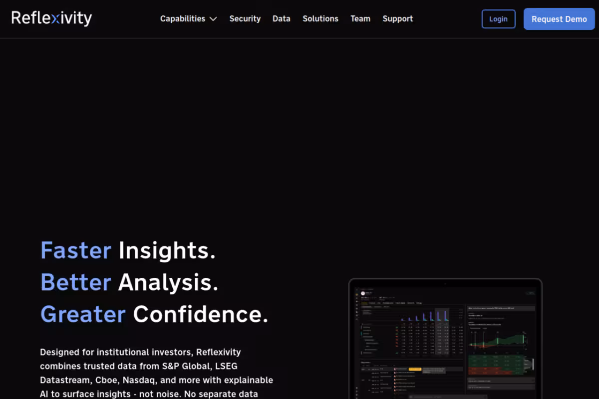 Reflexivity homepage screenshot