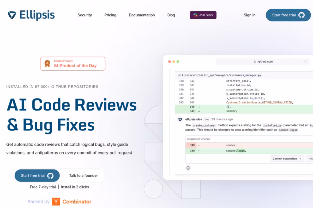 Ellipsis homepage screenshot