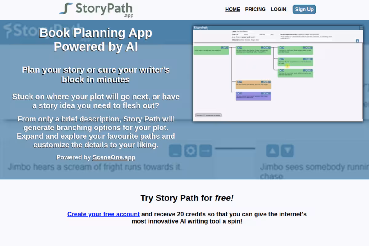 Story Path homepage screenshot