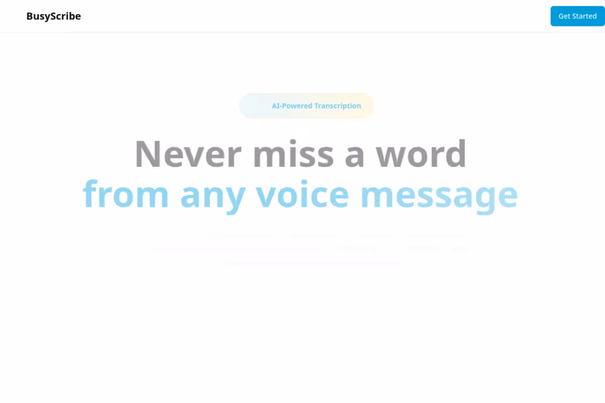 Never miss a word homepage screenshot