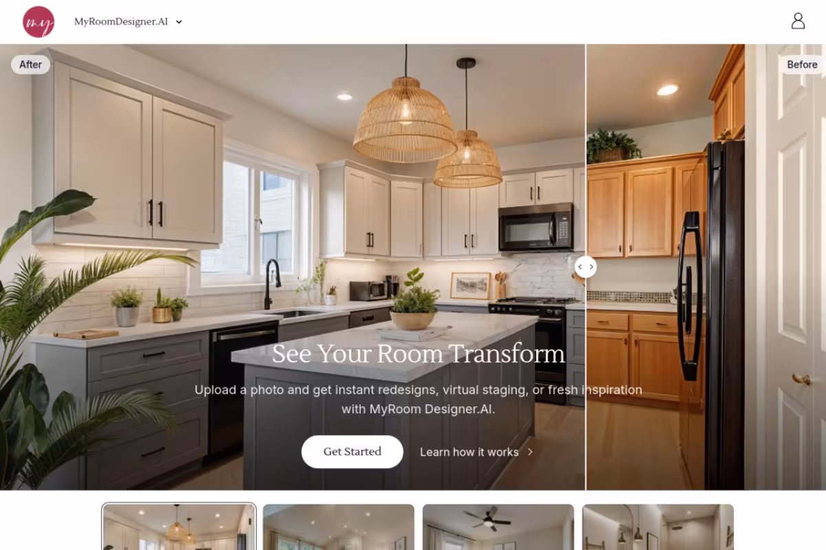 Design My Room homepage screenshot
