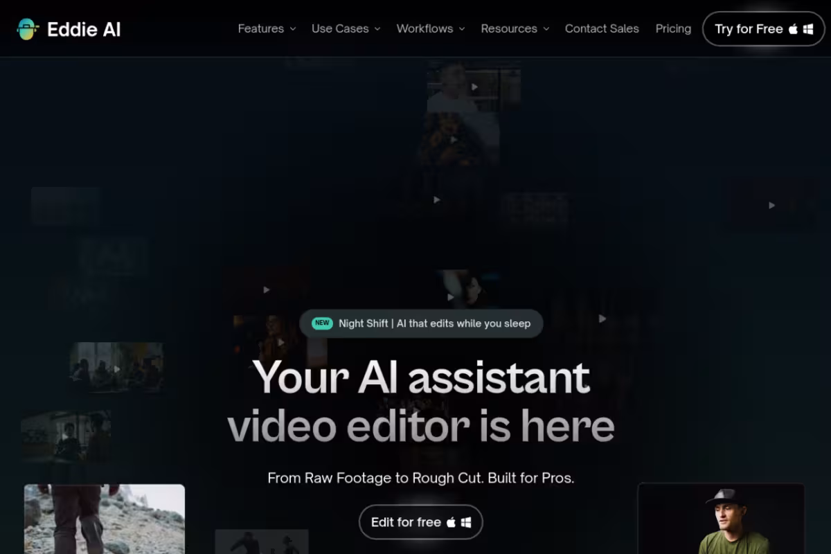 Eddie homepage screenshot