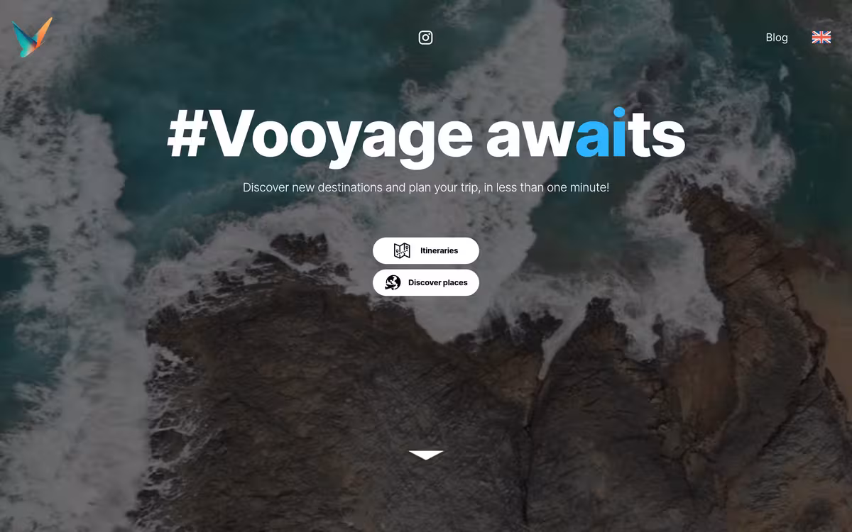 Vooyai homepage screenshot