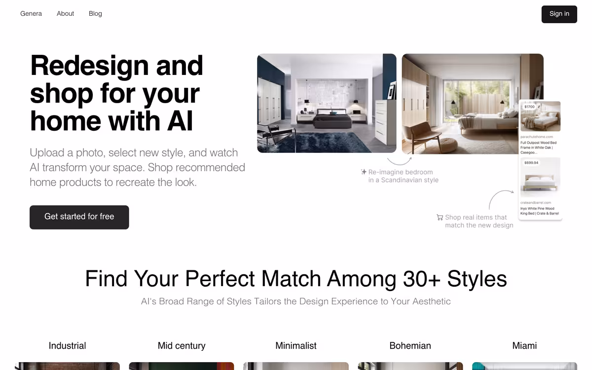 Genera.so homepage screenshot