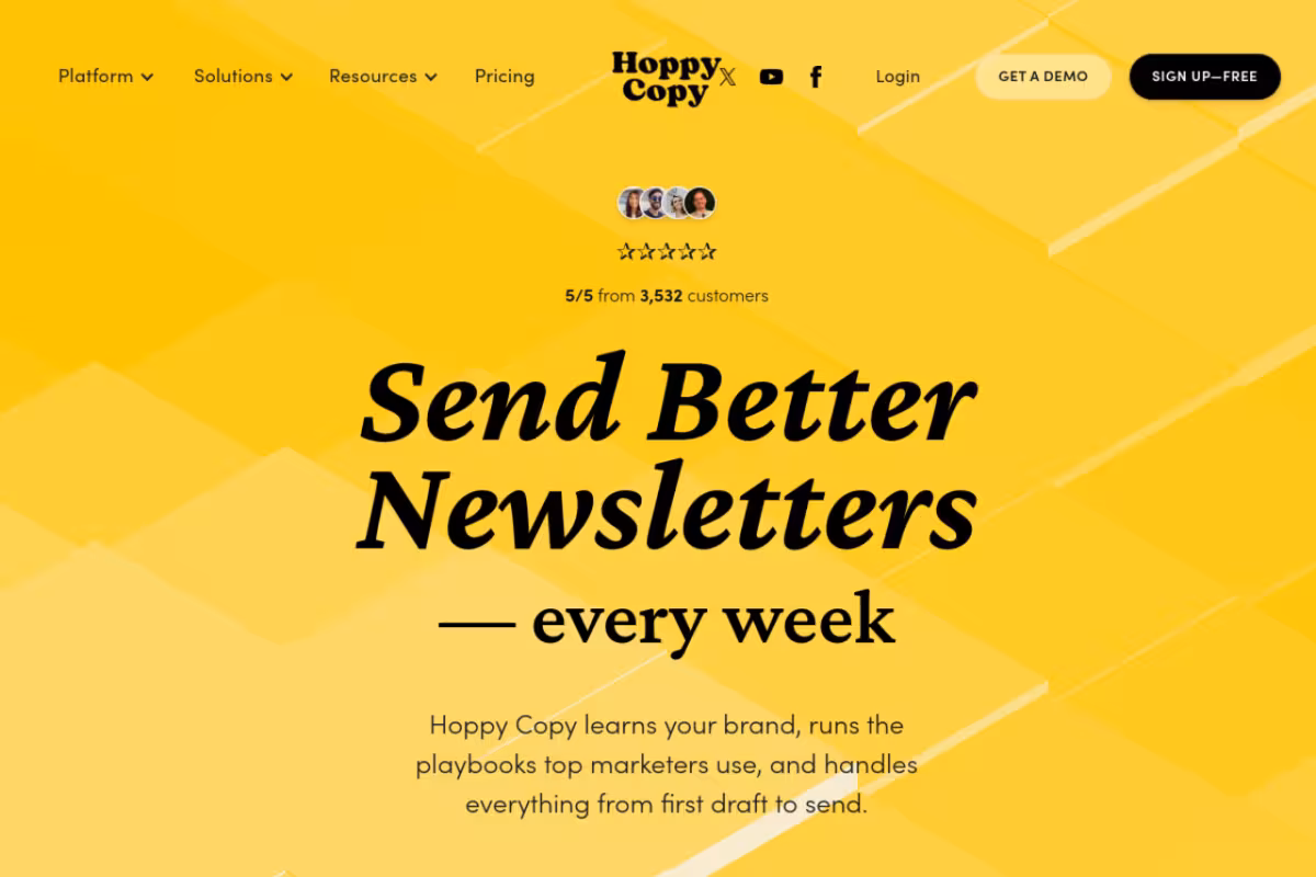 Hoppy Copy homepage screenshot