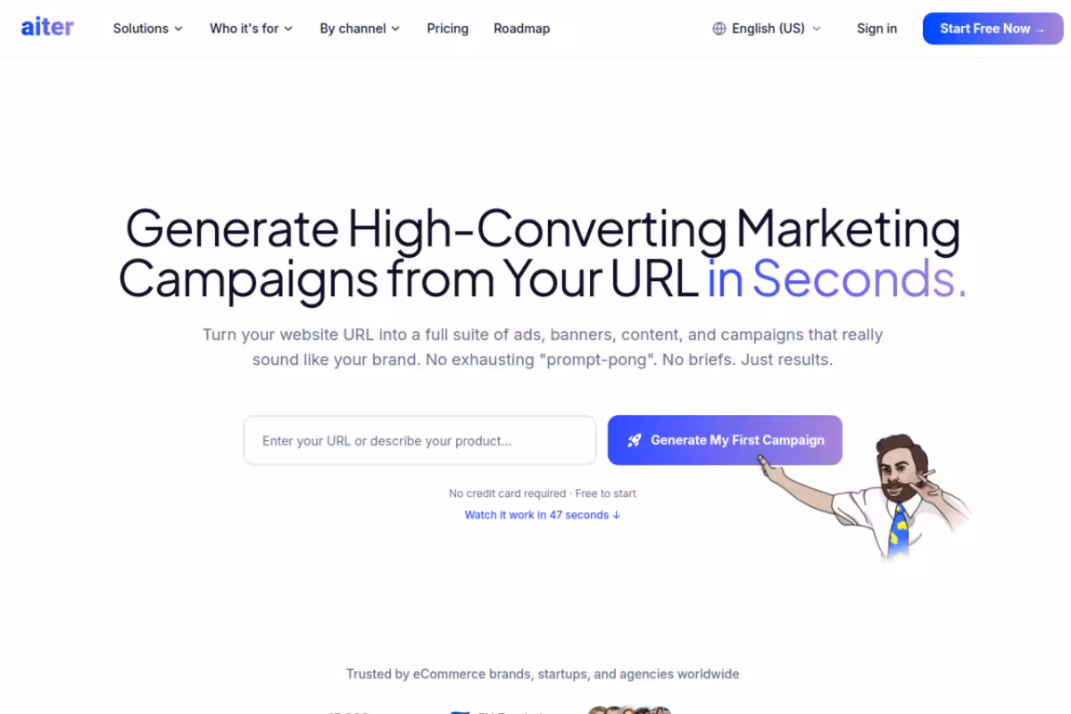 Aiter homepage screenshot