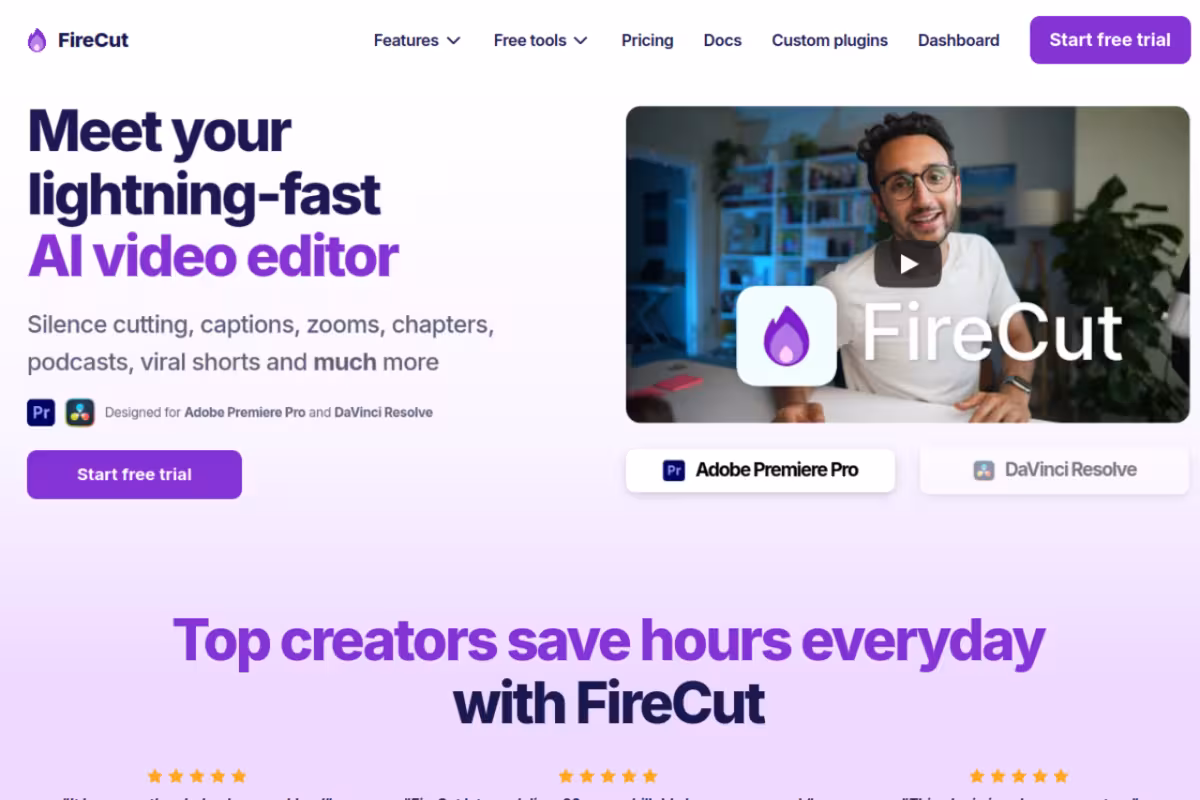 FireCut homepage screenshot