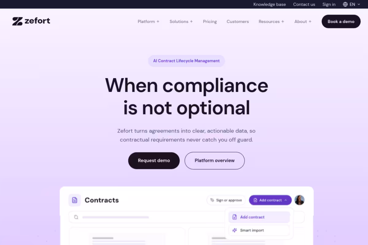 Zefort homepage screenshot