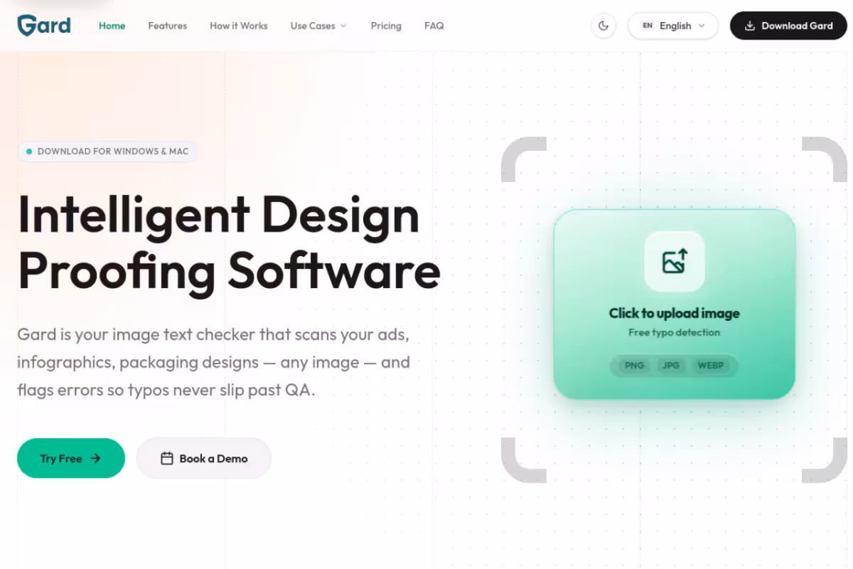 Imgproof homepage screenshot