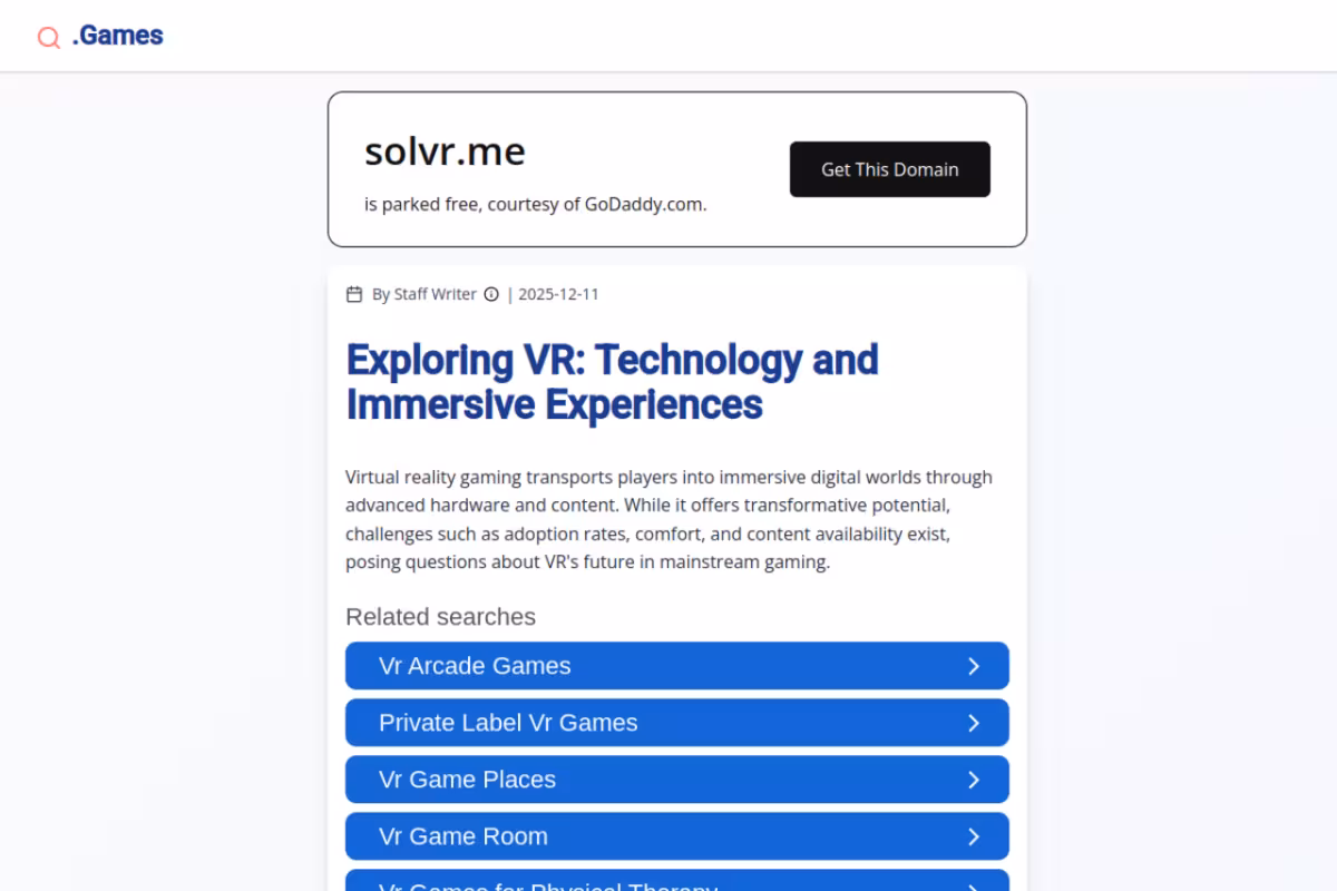 Solvr homepage screenshot
