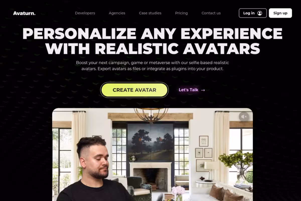 Avaturn homepage screenshot