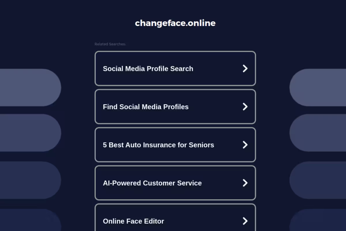 changeface.online homepage screenshot