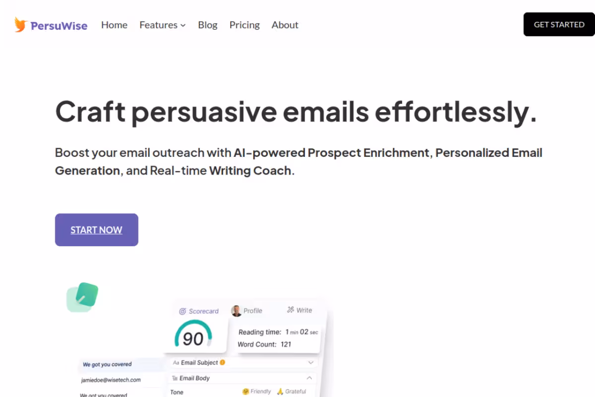 Persuwise homepage screenshot