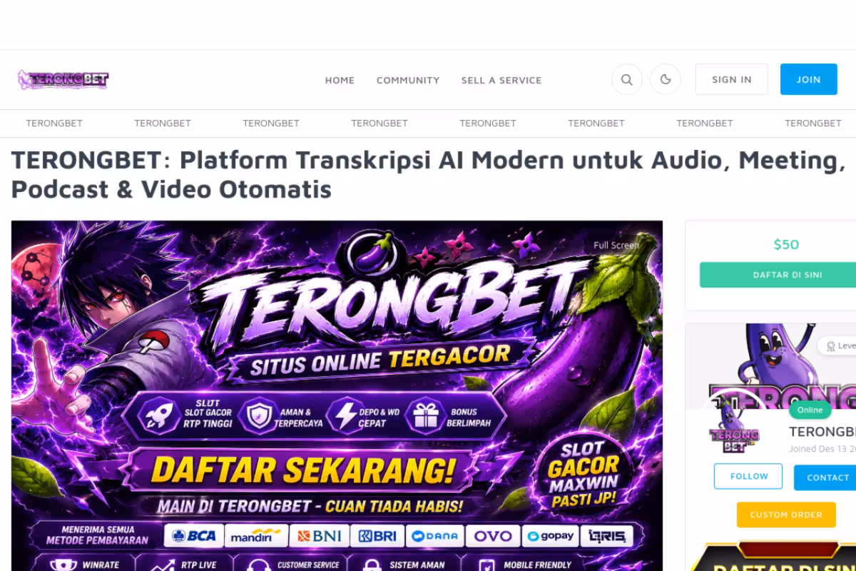 TERONGBET homepage screenshot